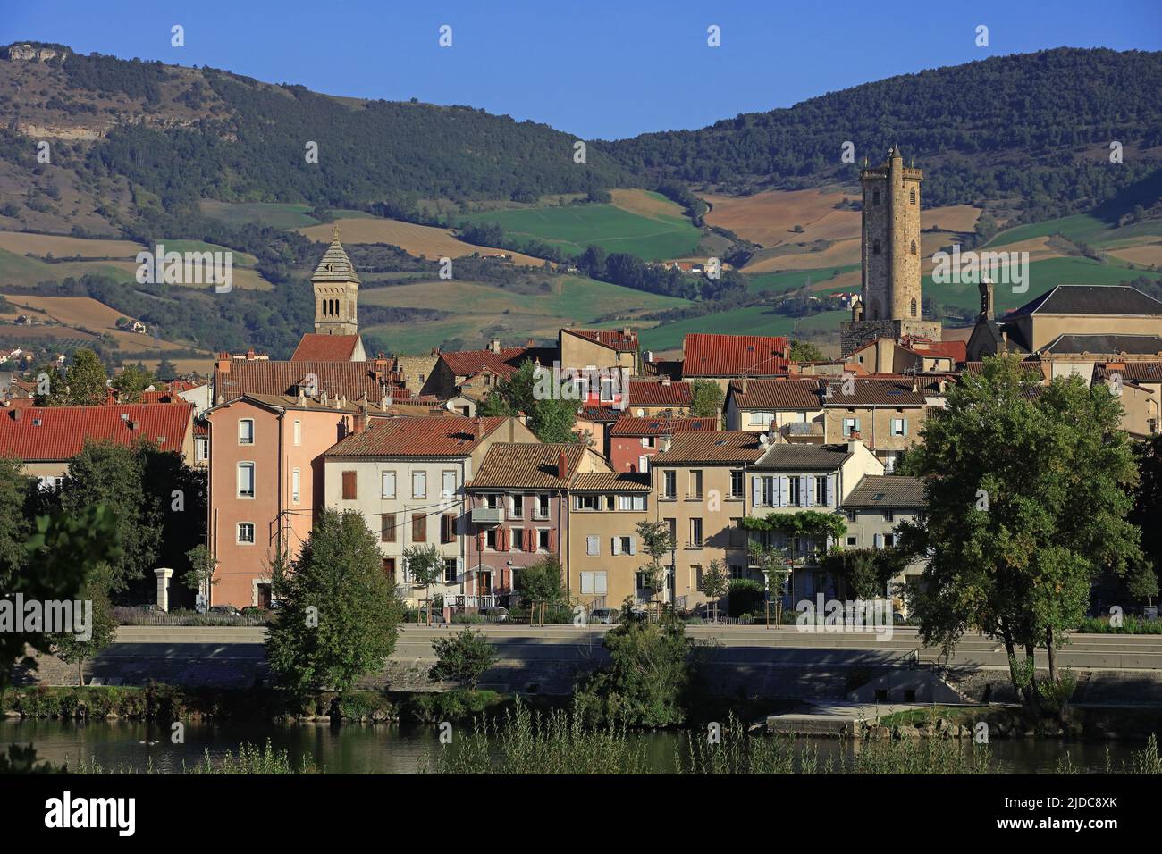 France, Aveyron Millau, town in the Tarn valley, the old town, the old bridge Stock Photo