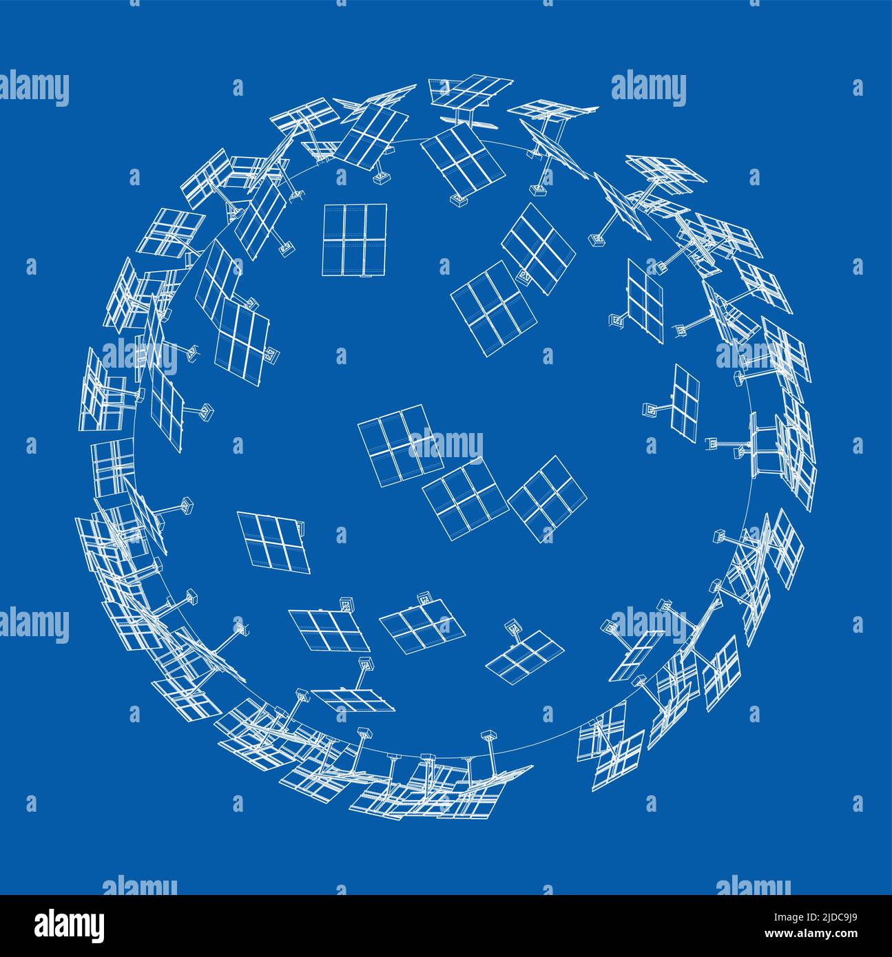 Solar Panels on Earth Concept. Vector Stock Vector Image & Art - Alamy