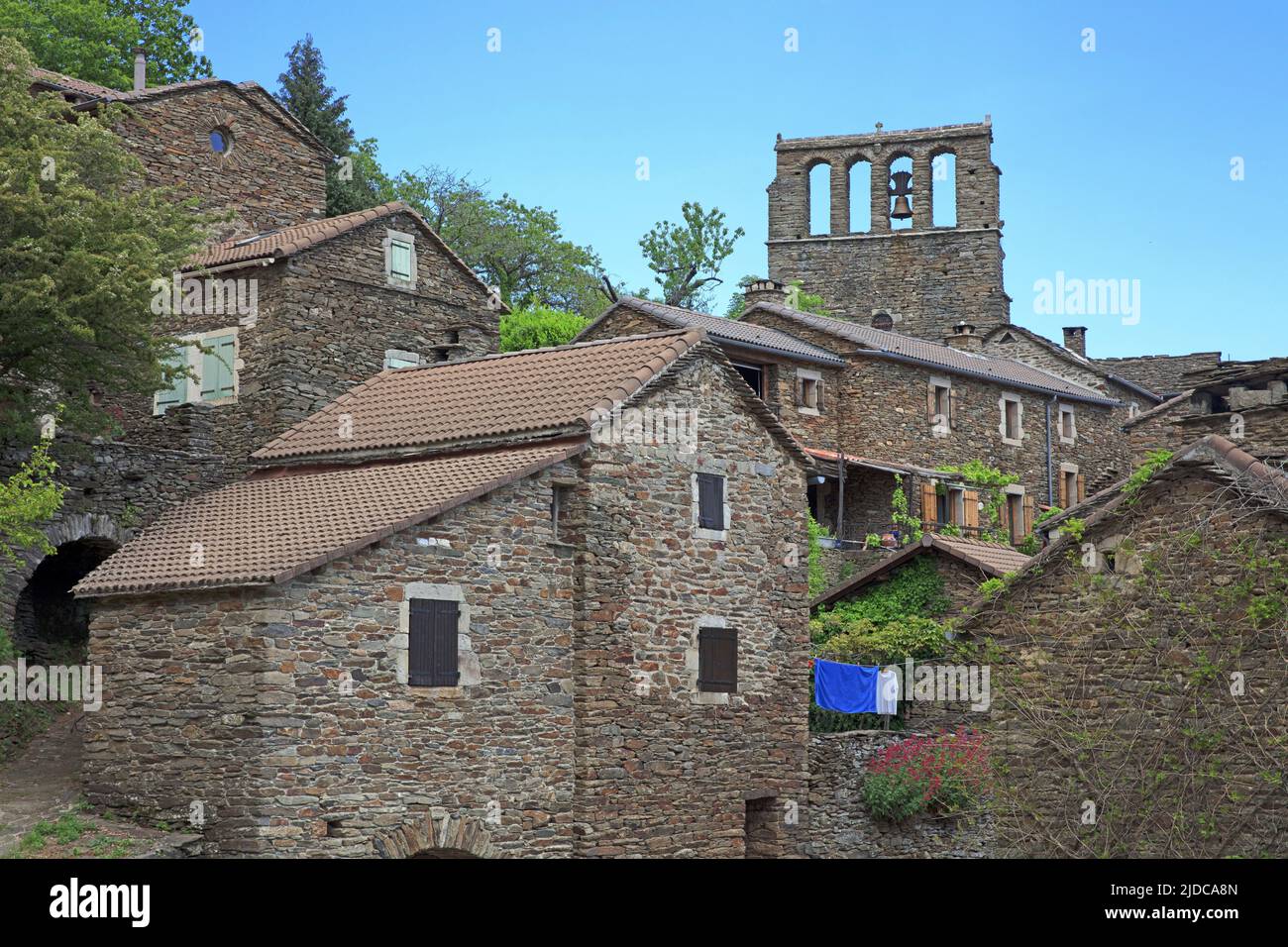 France, Gard Bonnevaux, Cévenol village in the Bessèges valley, the