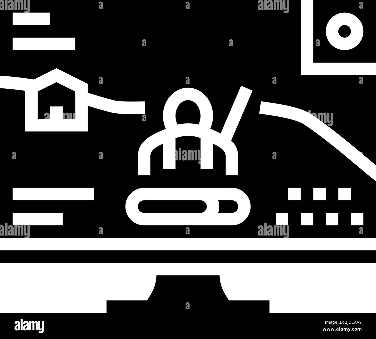 battle royale video game glyph icon vector illustration Stock Vector ...