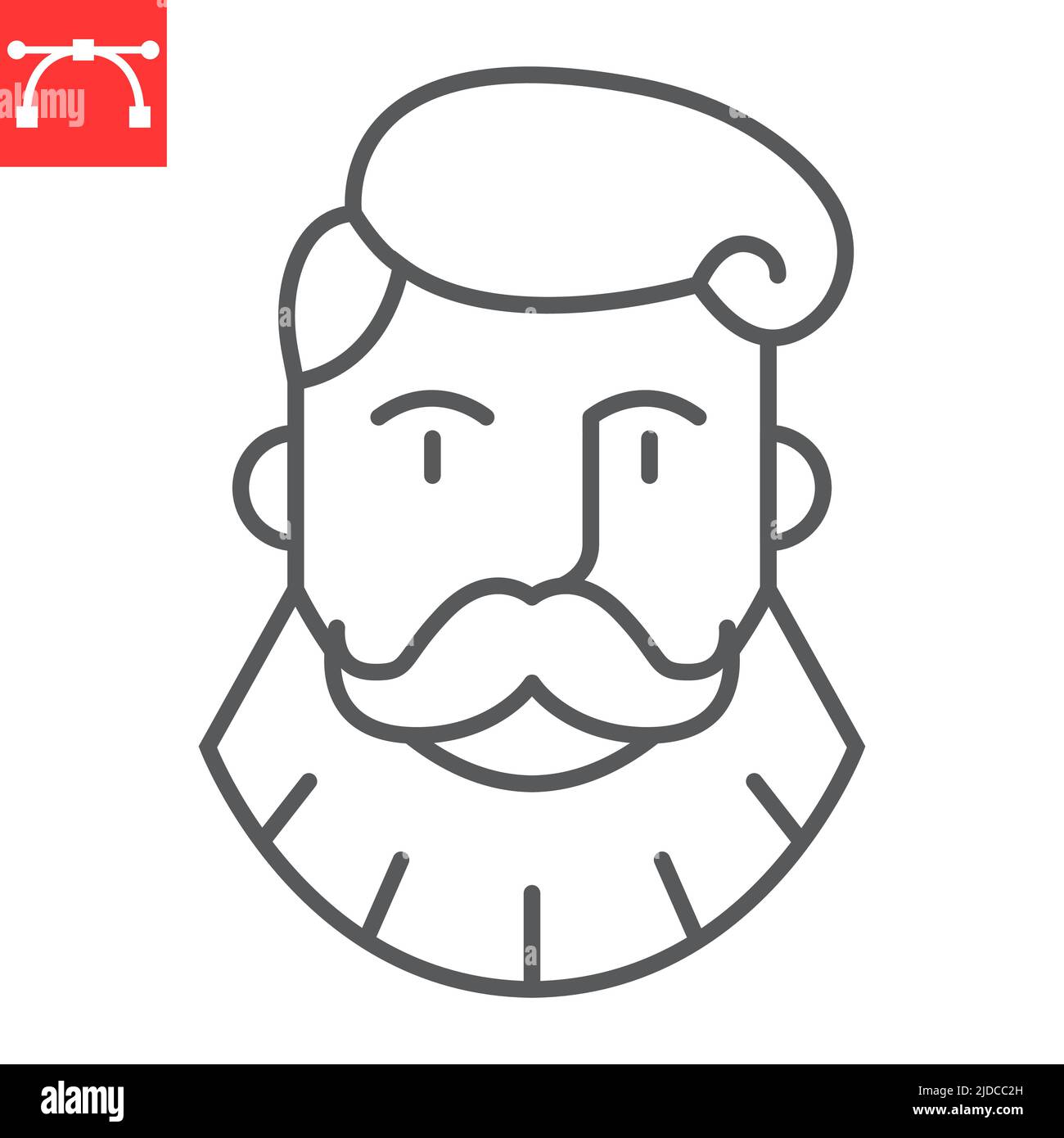 Beard guy logo hi-res stock photography and images - Alamy