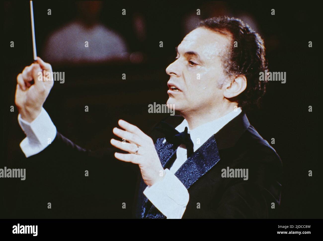 Lorin Maazel, amerikanischer Dirigent, Komponist und Violinist, Portrait, circa 1981. Lorin Maazel, American conductor, composer and violinist, portrait, circa 1981. Stock Photo