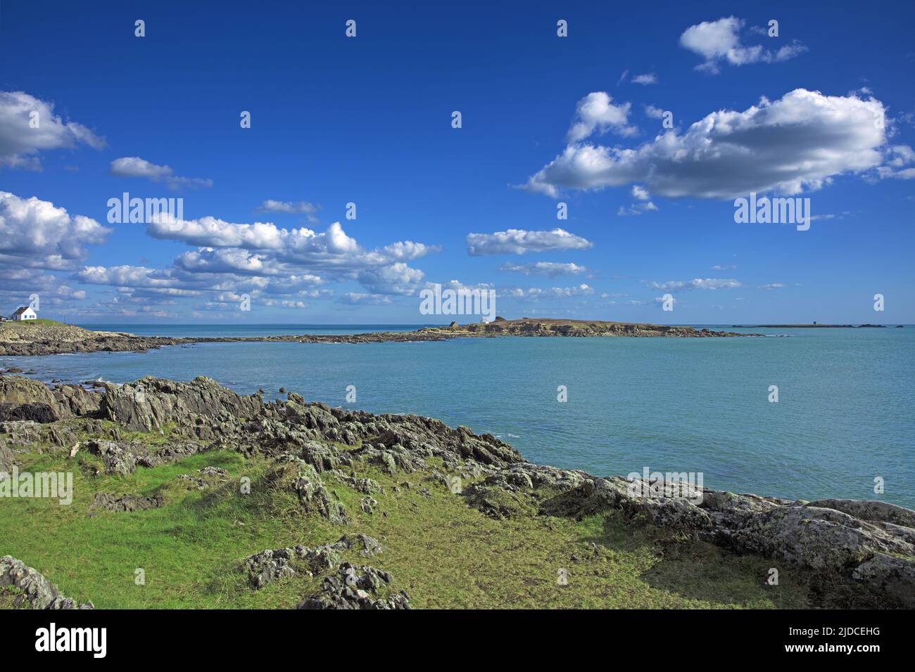 France, Finistère, Nevez, Raguénez island, the coast Stock Photo