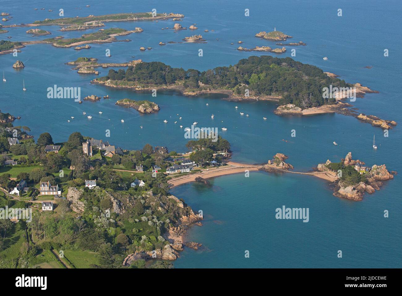 France, Côtes-d'Armor, Brehat island bréhat (aerial photo Stock Photo ...