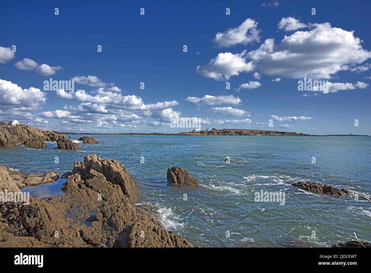 France, Finistère, Nevez, Raguénez island, the coast Stock Photo