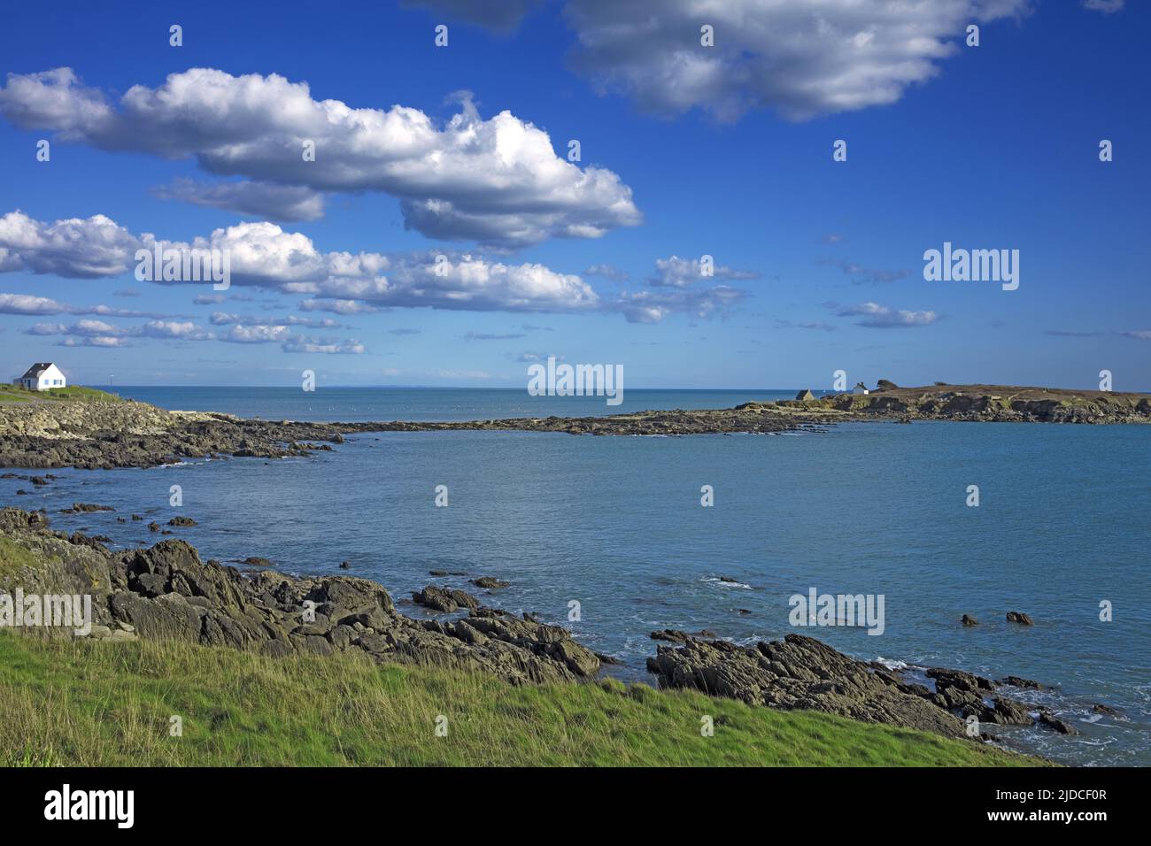 France, Finistère, Nevez, Raguénez island, the coast Stock Photo