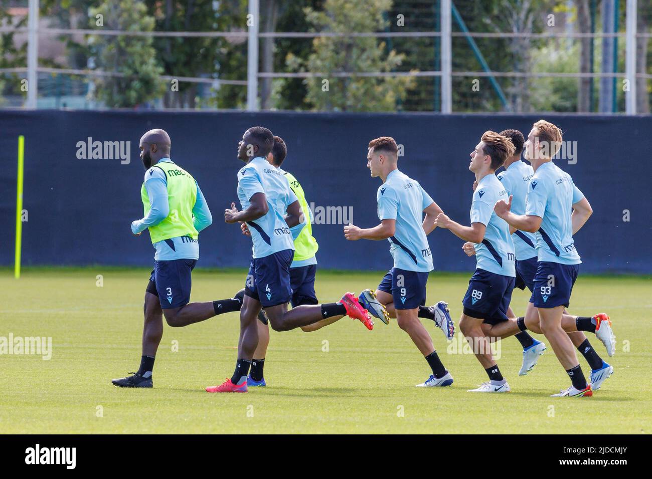 Knokke Heist, Belgium. 20th June, 2022. Club's players pictured during a  training session ahead of the 2022-2023 season, of Belgian first division  soccer team Club Brugge, Monday 20 June 2022 in Knokke-Heist.