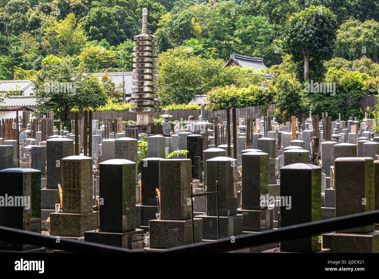 Sotogahama,Aomori,Japan,Asia - September 3, 2019 : Old graves at the Gikeiji Buddhist Cemetery Stock Photo