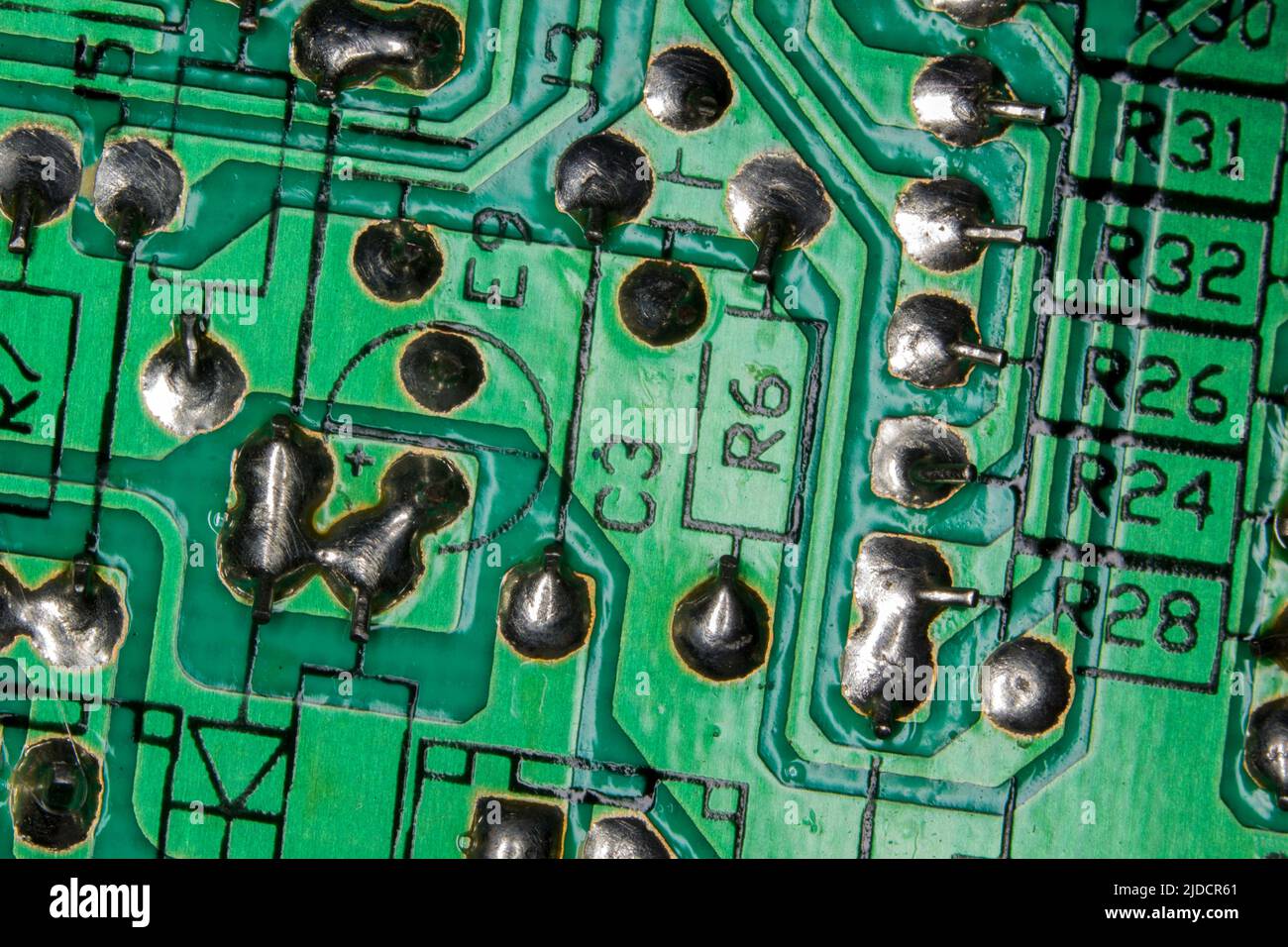 Electronic circuit board close up Stock Photo - Alamy