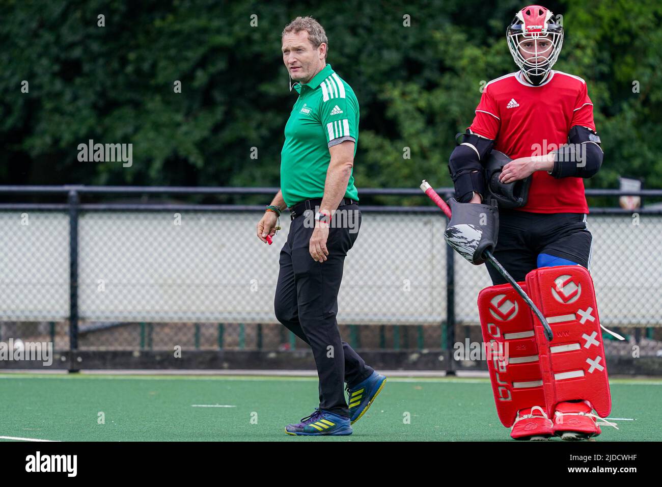 AMERSFOORT, NETHERLANDS - JUNE 19: referee of KNHB during the NK Jong