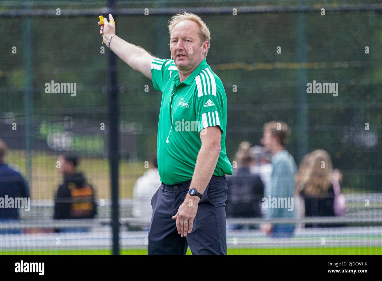 AMERSFOORT, NETHERLANDS - JUNE 19: referee of KNHB during the NK Jong