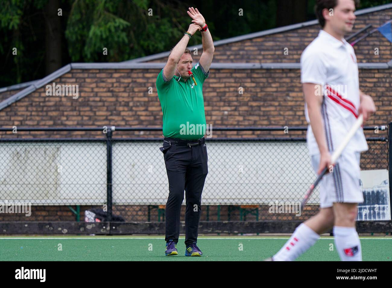 AMERSFOORT, NETHERLANDS - JUNE 19: referee of KNHB during the NK Jong
