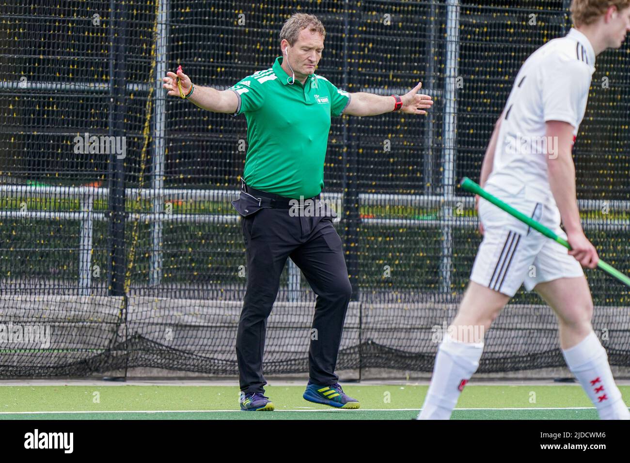 AMERSFOORT, NETHERLANDS - JUNE 19: referee of KNHB during the NK Jong