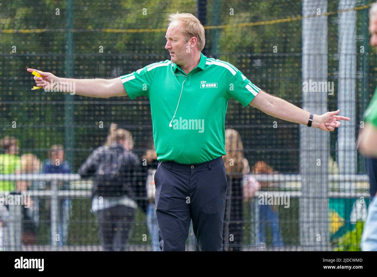 AMERSFOORT, NETHERLANDS - JUNE 19: referee of KNHB during the NK Jong