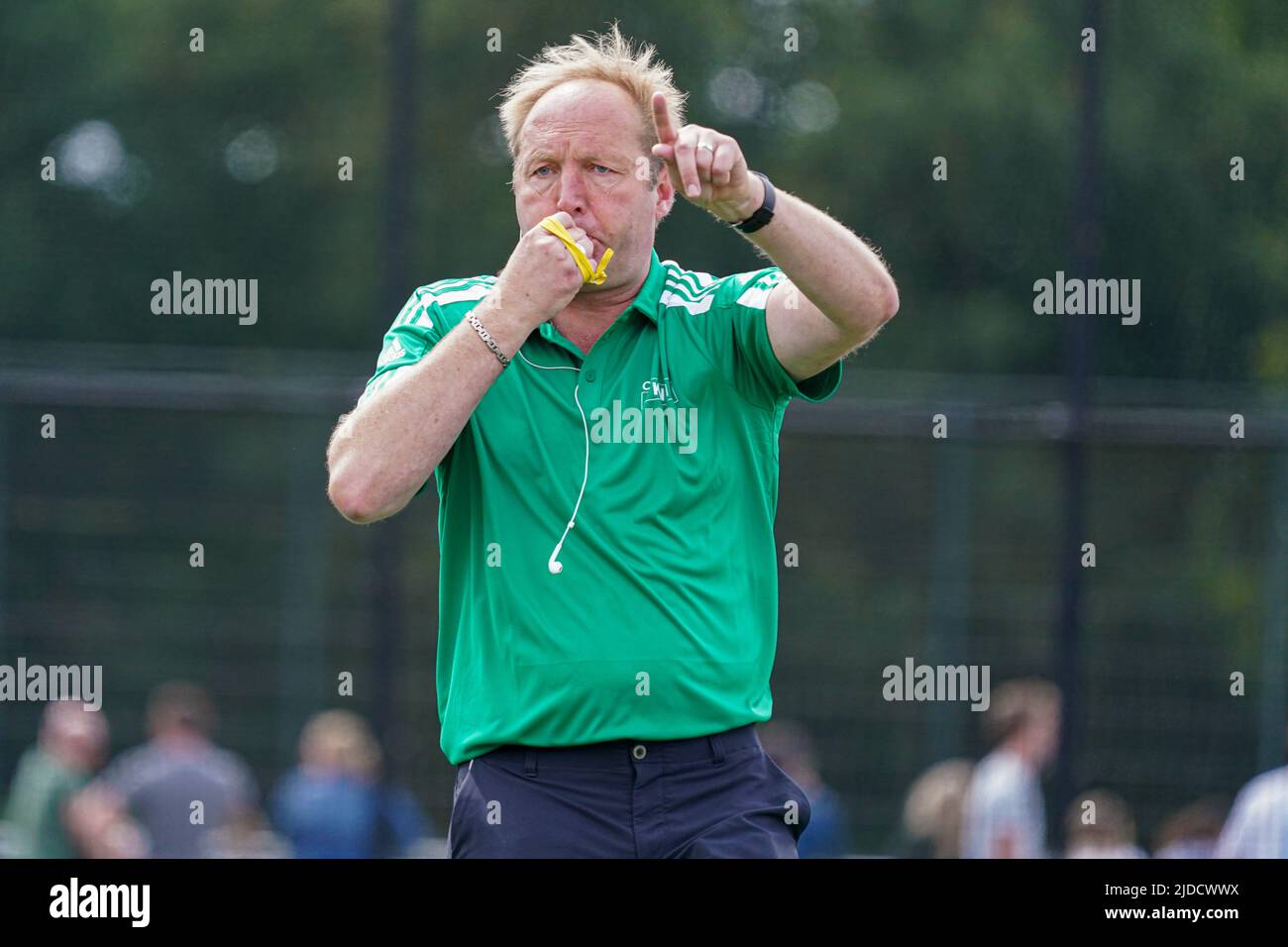 AMERSFOORT, NETHERLANDS - JUNE 19: referee of KNHB during the NK Jong