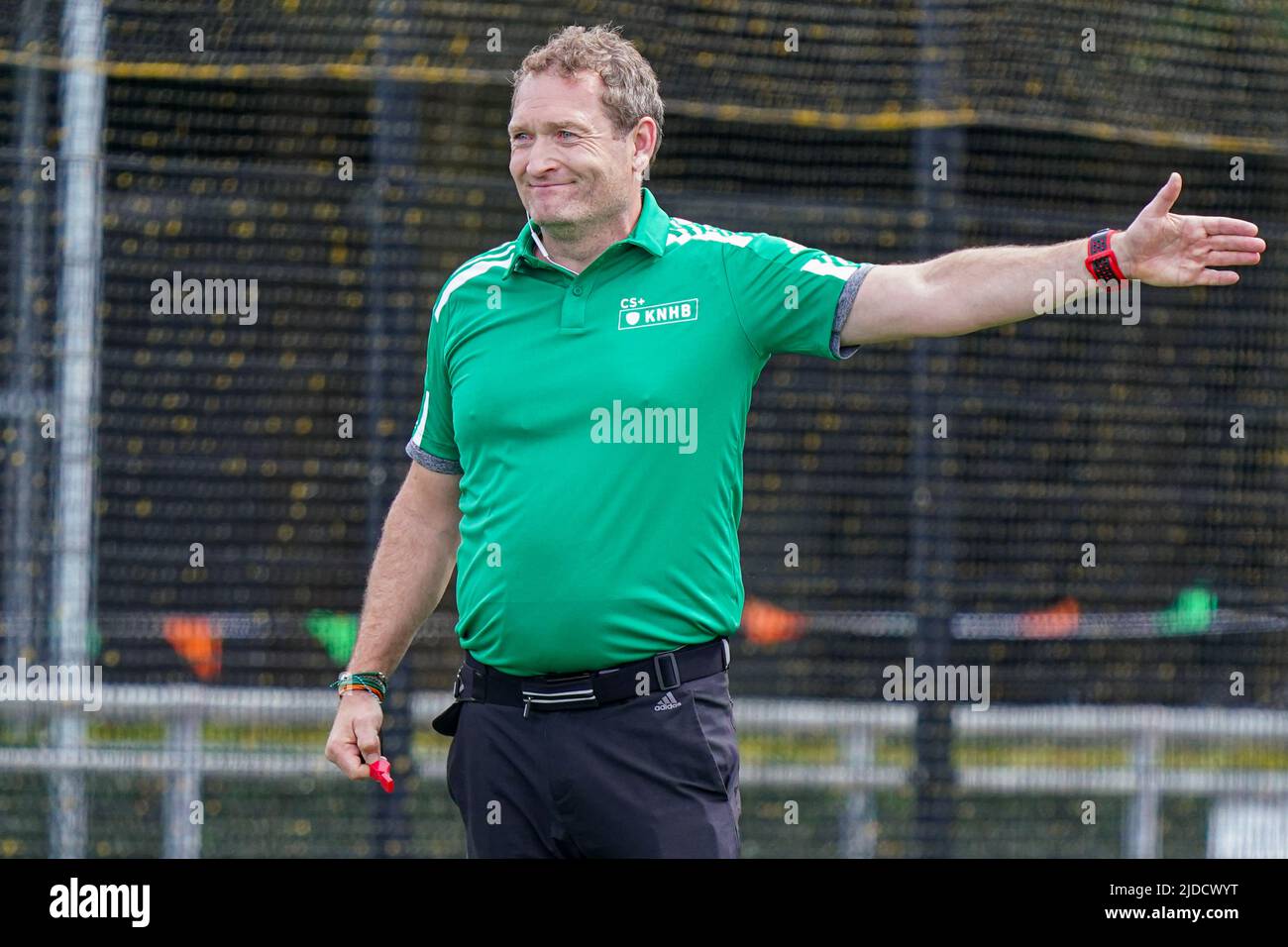 AMERSFOORT, NETHERLANDS - JUNE 19: referee of KNHB during the NK Jong