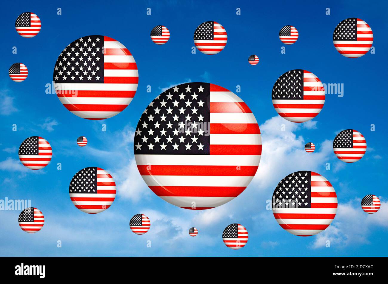 4th July indpenedence day concept illustration Stock Photo