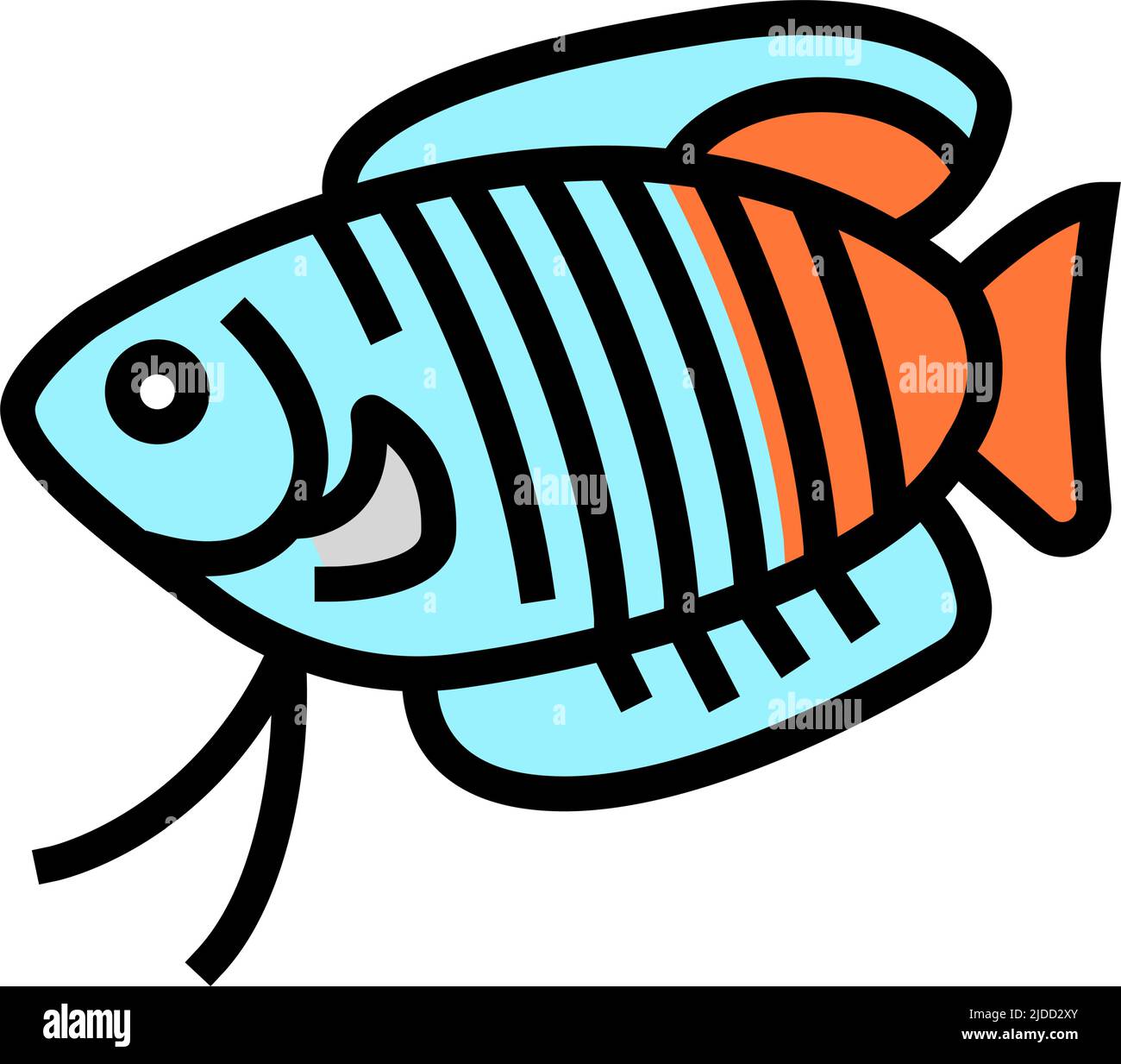 gourami fish color icon vector illustration Stock Vector