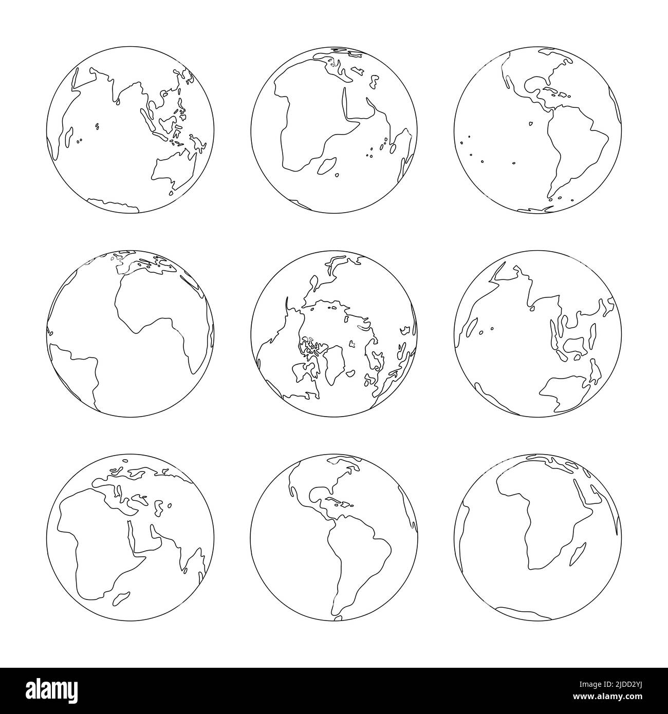 World map sketch Editable vector rough outline sketch of a world map   CanStock