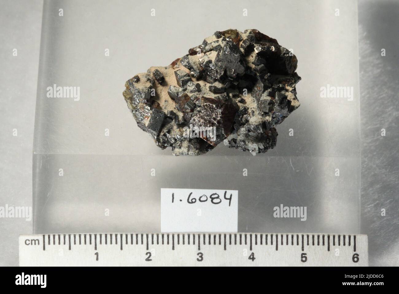 Boulangerite. minerals. North America; Canada; British Columbia; Kimberley Area Stock Photo