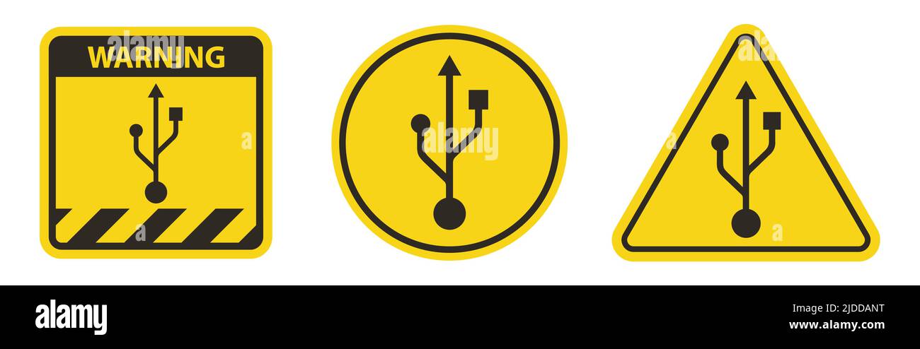 USB Icon Isolate On white Background,Vector Illustration Stock Vector