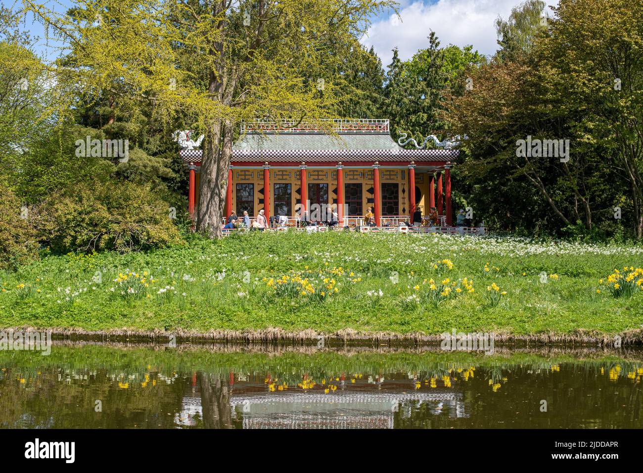 Chinese Pavilion in Frederiksberg Park, Denmark Stock Photo