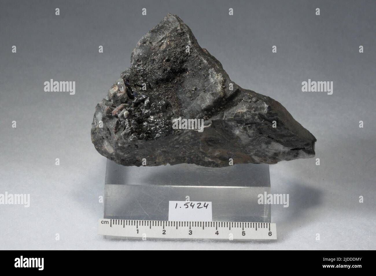 Acanthite; [Argentite]. minerals. North America; USA; Nevada; Nye County; Tonopah Stock Photo