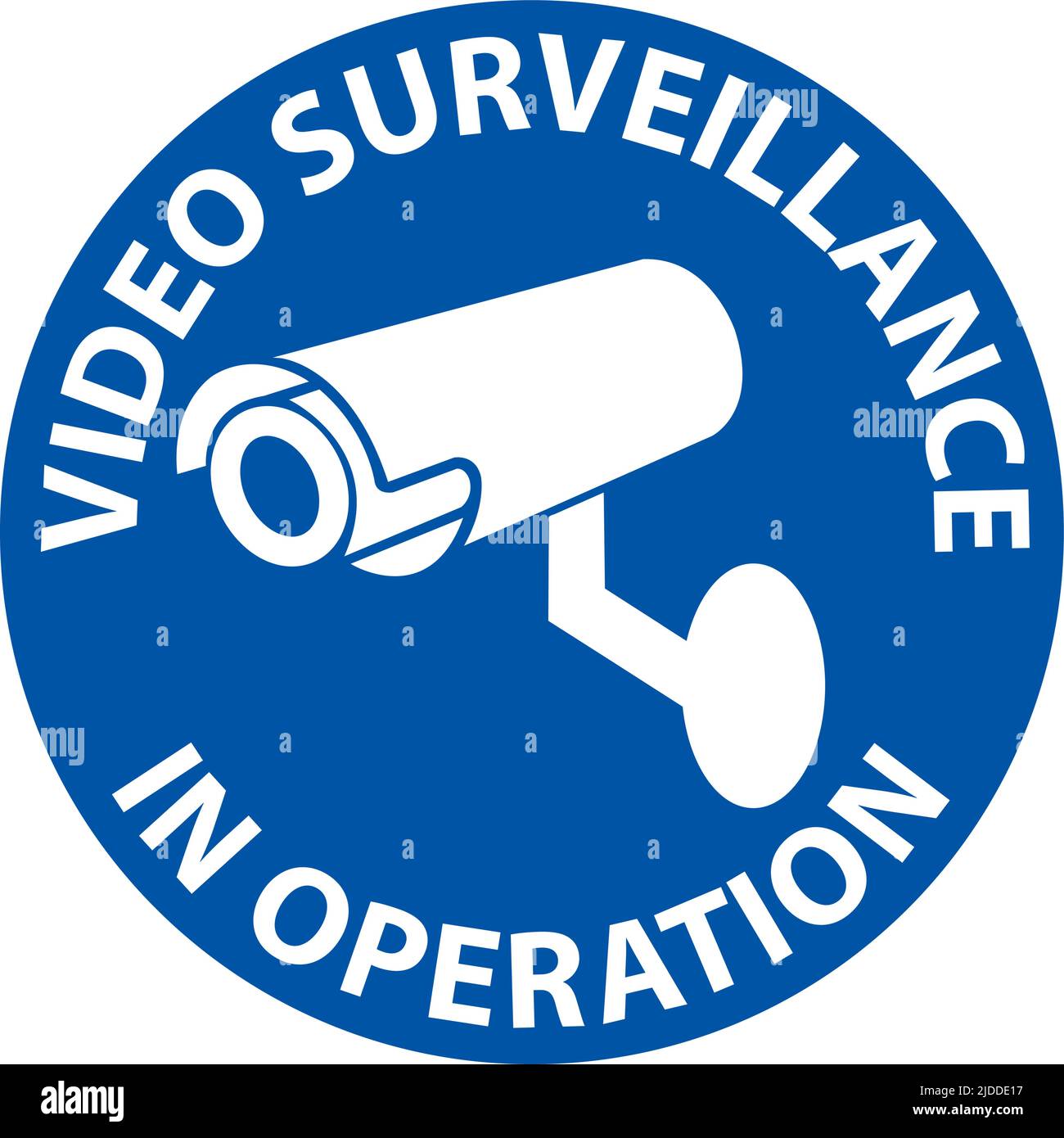 Notice Video Surveillance In Operation Sign White Background Stock Vector Image & Art Alamy