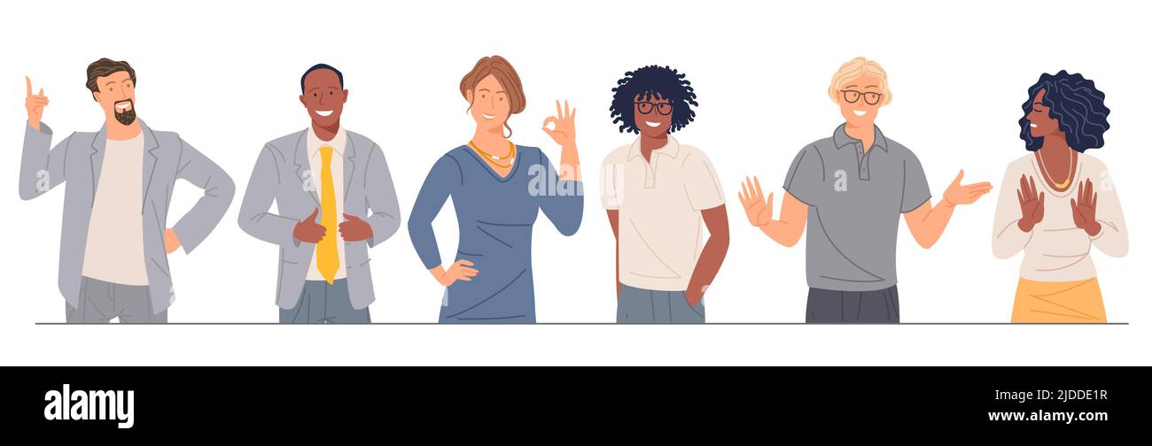 Emotions and gesture set Stock Vector Image & Art Alamy