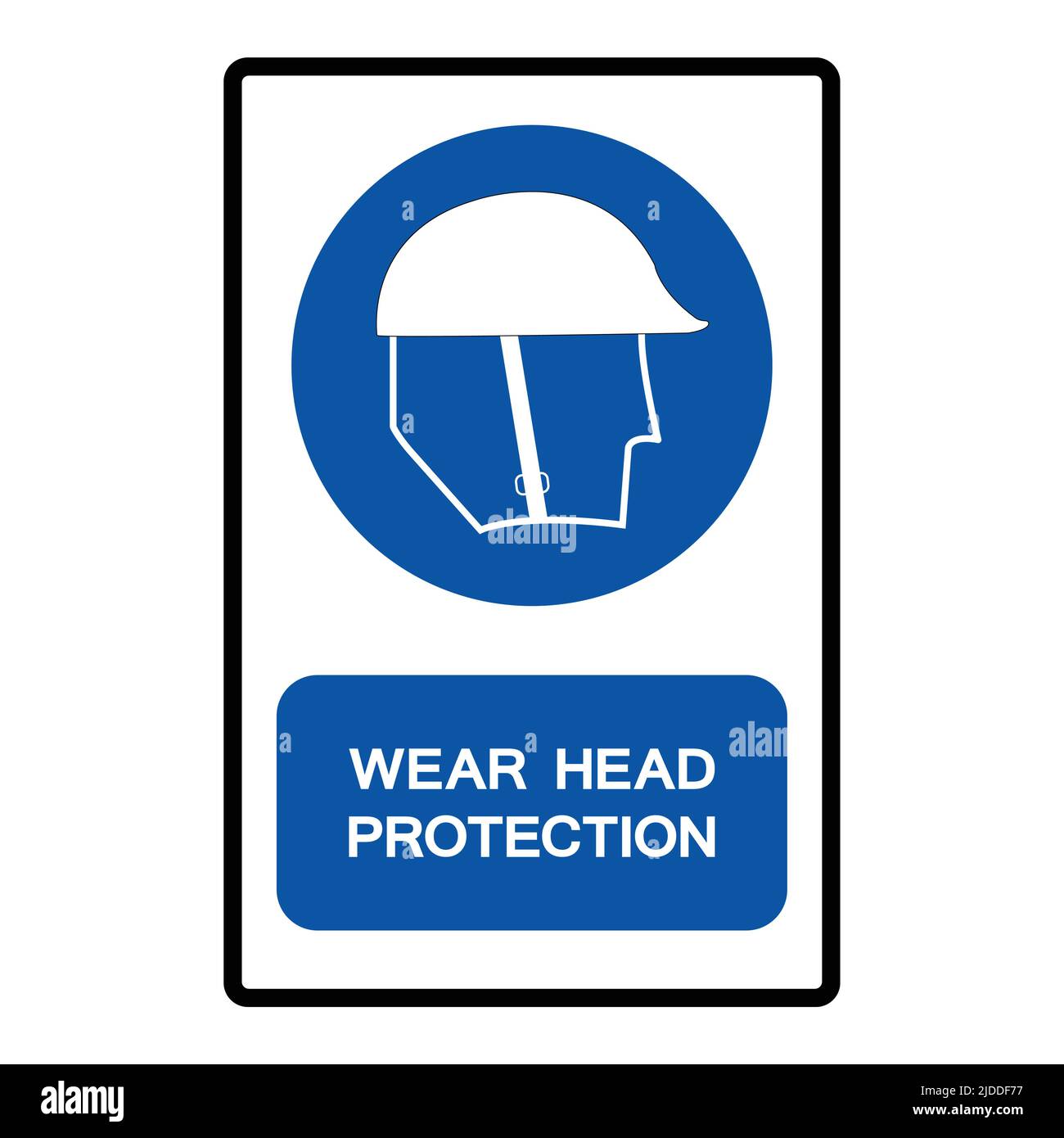 Wear Head Protection Symbol Sign Isolate on White Background,Vector ...