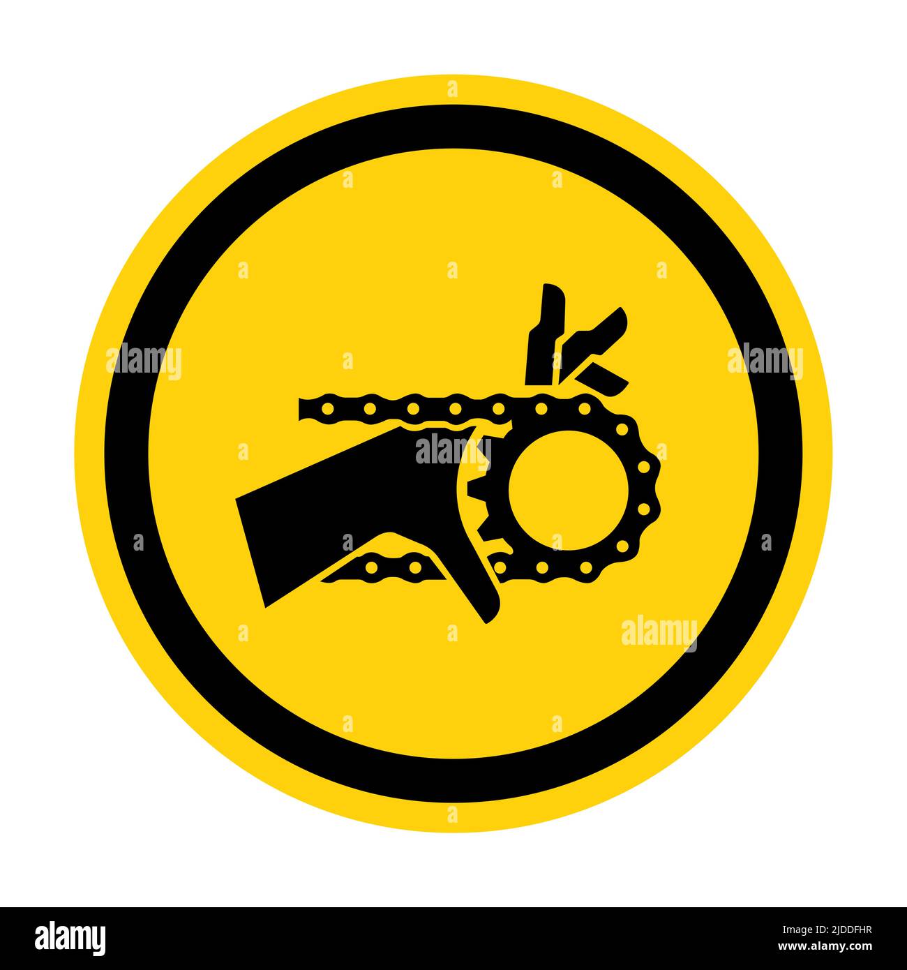 Hand Entanglement Chain Drive Symbol Sign Isolate on White Background