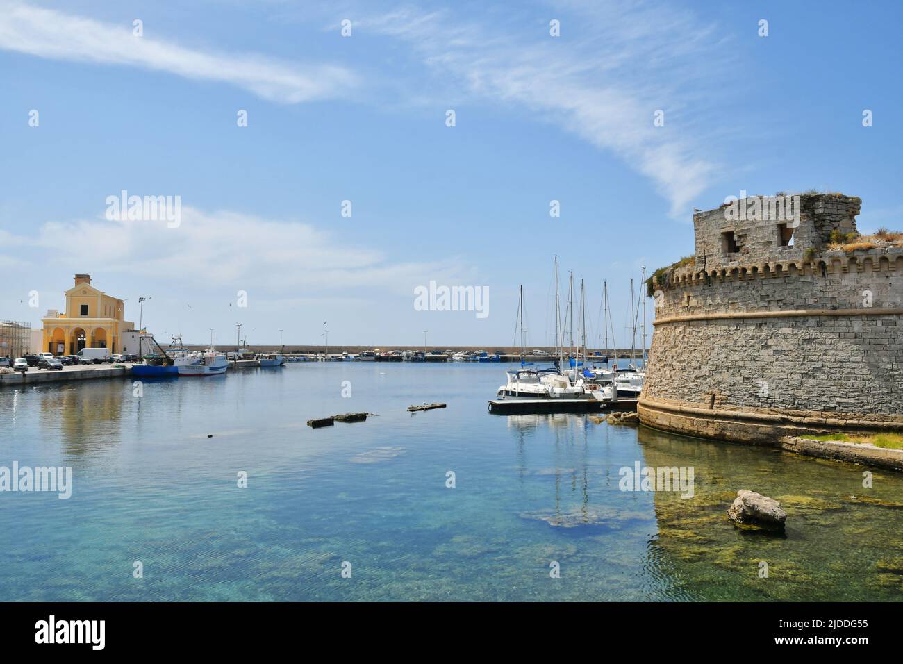 The castle on the port of the old town of Gallipoli, in the province of ...