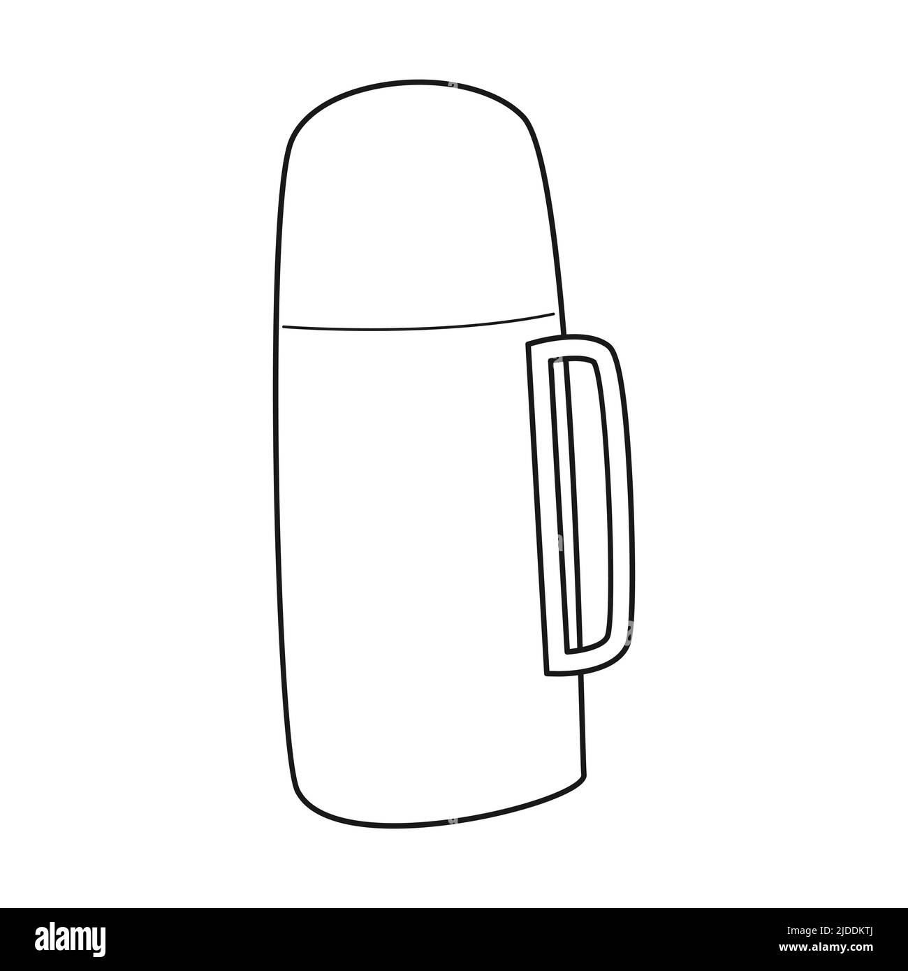Thermos Vector Vacuum Flask Or Bottle With Hot Drink Coffee Or Tea  Illustration Set Of Metal Bottled Container Or Aluminum Mug Isolated On  White Background Stock Illustration - Download Image Now - iStock