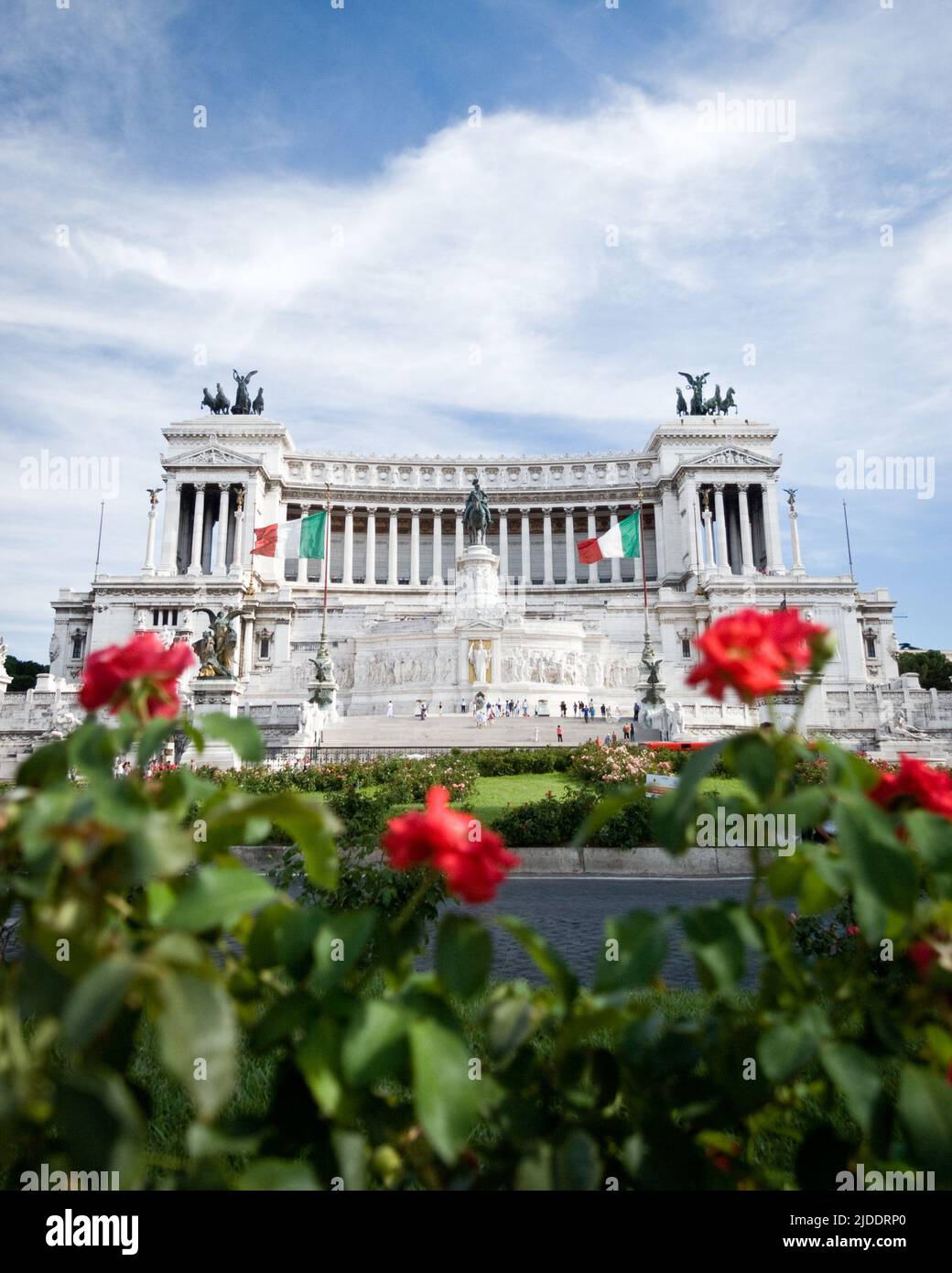 Monumento Nazionale a Vittorio Emanuele II, Rome, Italy. The Rome landmark known in English as the Victor Emmanuel II National Monument. Stock Photo