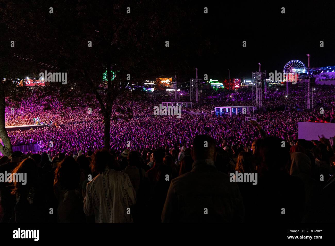 Lisbon, Portugal, 19th June 2022. Second day of Rock in Rio Lisboa Festival  at The Bela Vista Park. American hip hop band, Black Eyed Peas during the  performance © ABEL F. ROS/Alamy