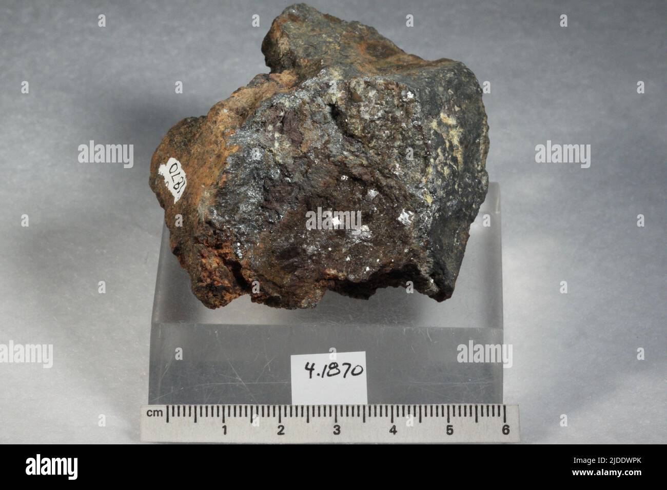 Semseyite. minerals. Europe; Scotland; Dumfries and Galloway Region; Glendinnining, Louisa Mine Stock Photo