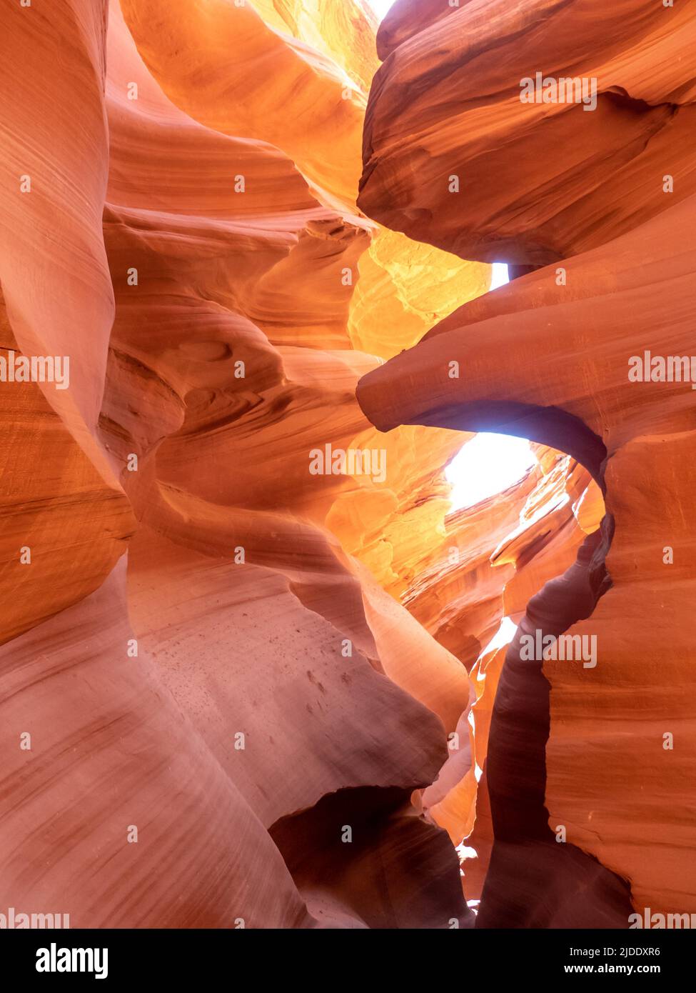 Lower Antelope Canyon near Page, Arizona. Inside the slot canyon. Stock Photo