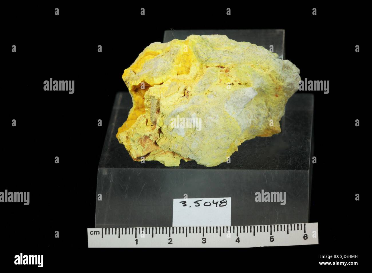 Tyuyamunite. minerals. North America; USA; New Mexico; Cibola County; Grants; Section 33 mine, Todilto ls Stock Photo