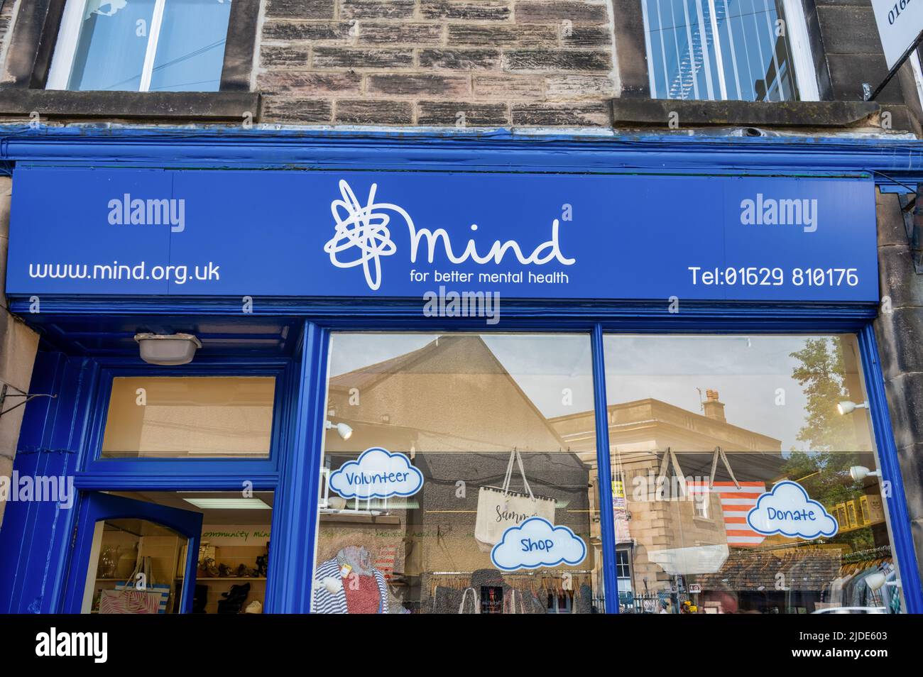 Bakewell, UK- May 15, 2022: Mind Charity shop in Bakewell England. Stock Photo