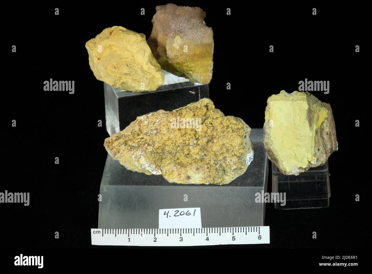 Tyuyamunite. minerals. North America; USA; New Mexico; Cibola County; Grants Stock Photo