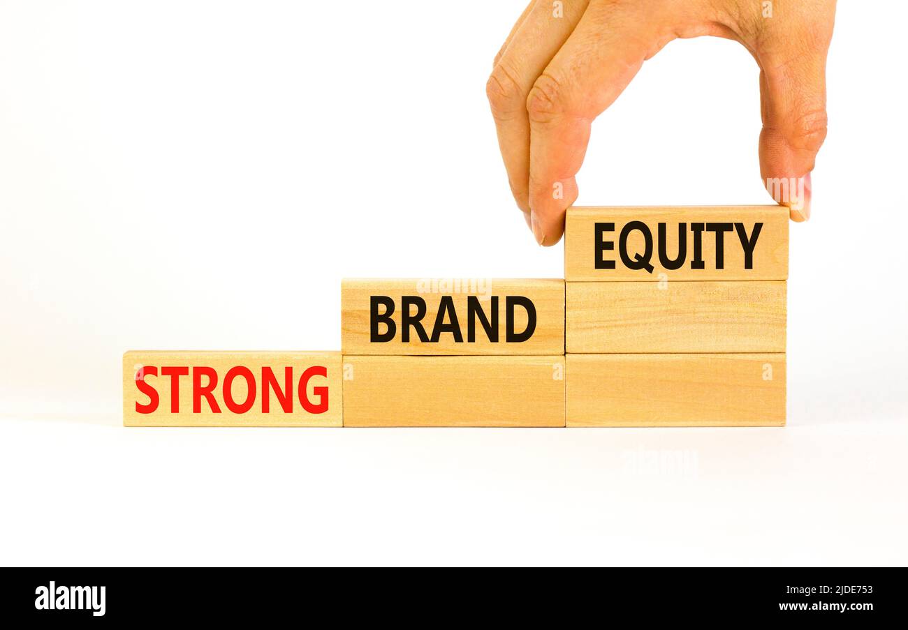 Strong brand equity symbol. Concept words Strong brand equity on