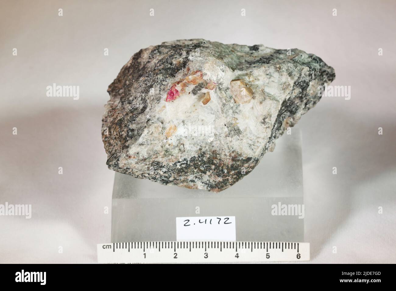 Eudialyte. minerals. Asia; Russia; Murmanskaya Oblast; Kola Peninsula, Umptek Stock Photo