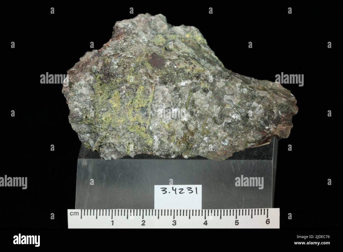 Tyuyamunite. minerals. Asia; Uzbekistan; Fergana Stock Photo