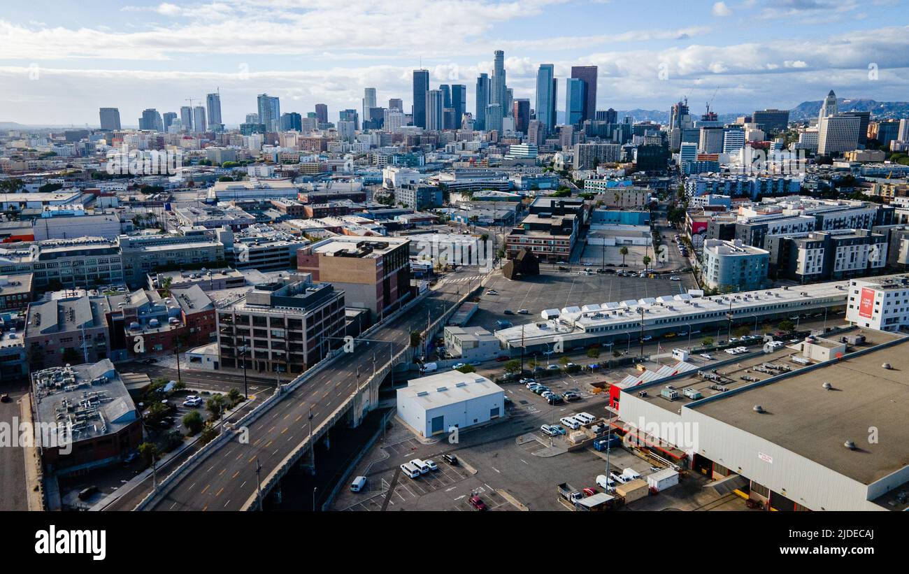 Aerial Los Angeles California USA Stock Photo