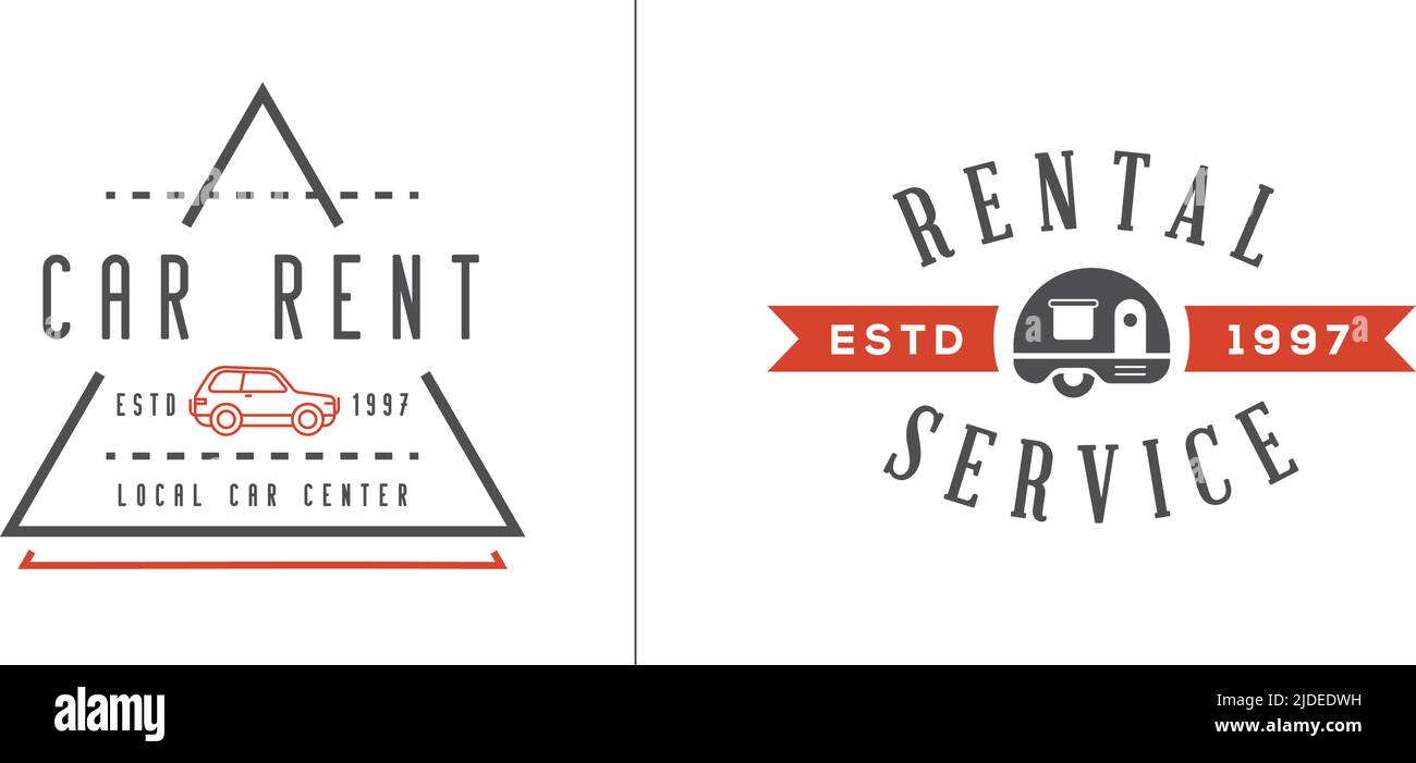 Car rental logo vector vectors hi-res stock photography and images - Alamy