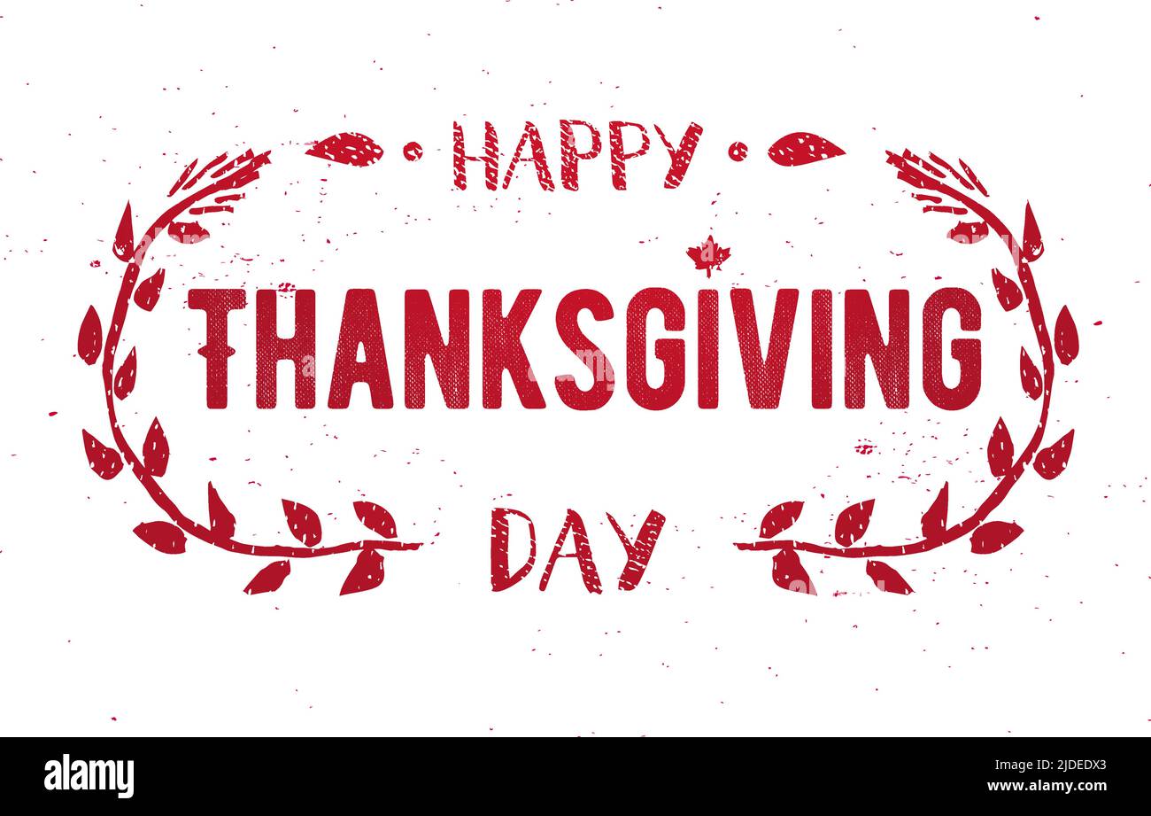 Thanksgiving greeting card Happy Thanksgiving Day lettering Text vector ...