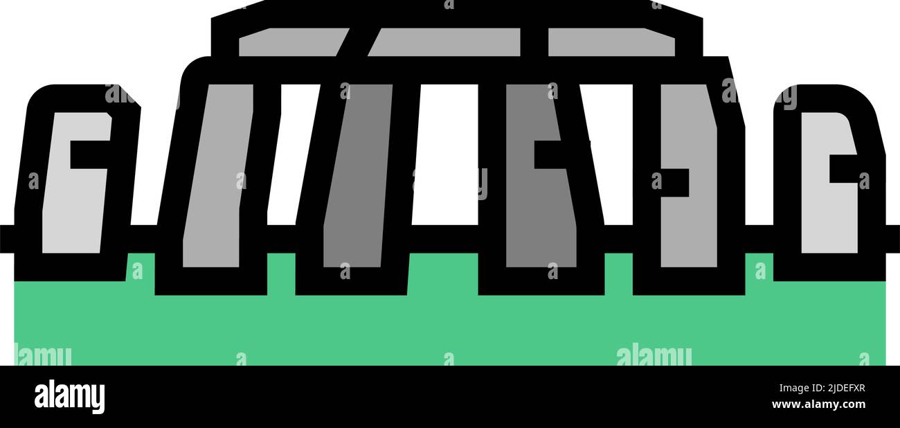 stonehenge monument color icon vector illustration Stock Vector Image ...