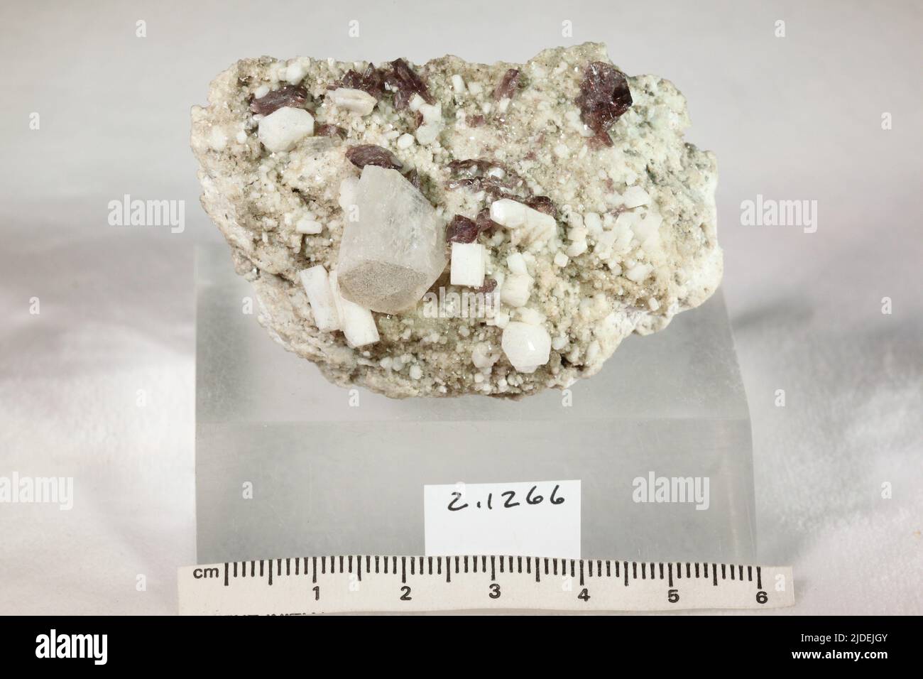 Axinite. minerals. Europe; Switzerland; Graubunden Canton; Val Medel Stock Photo