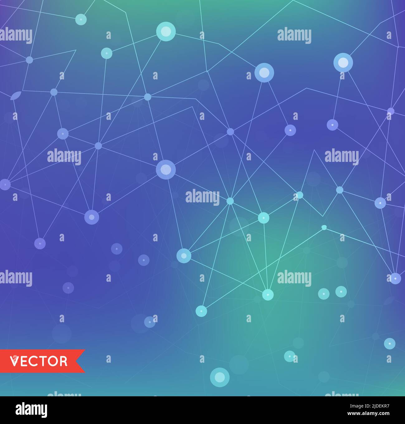 Abstract Background with Particles Structure of Molecule Genetic and ...