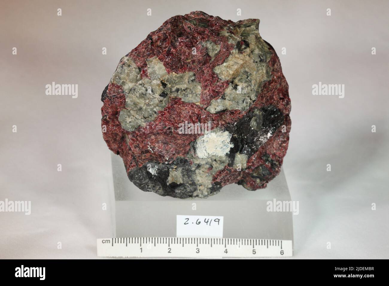 Eudialyte. minerals. Asia; Russia; Murmanskaya Oblast; Kola Peninsula Stock Photo